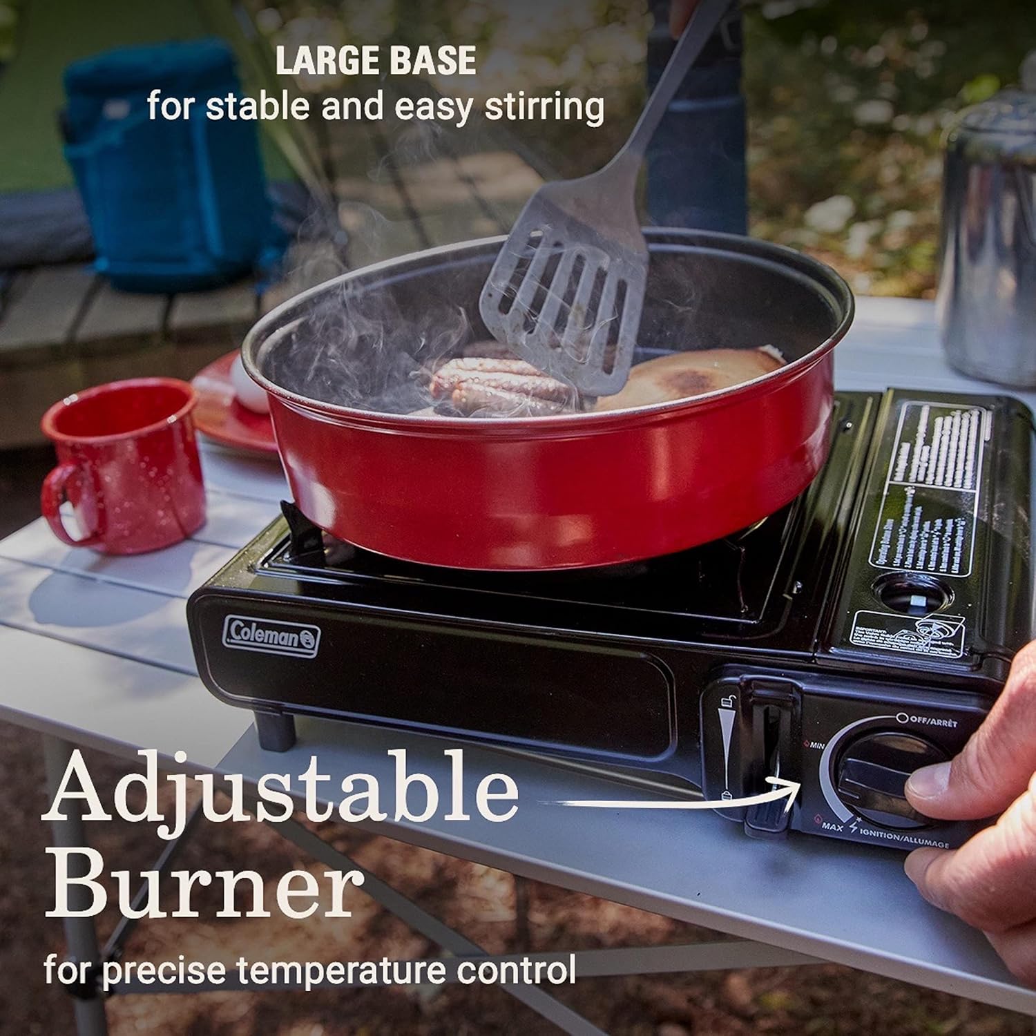 Coleman Classic 1-Burner Butane Stove, Portable Camping Stove with Carry Case & Push-Button Starter, Includes Precise Temperature Control & 7,650 BTUs of Power for Camping, Tailgating, & More - Image 3