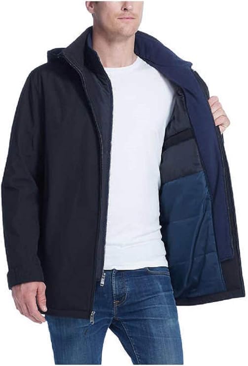 Weatherproof Vintage Men's Winter Coat, Double Layer Bonded Shell, Quilted Interior Bib, Full Zip - Image 4